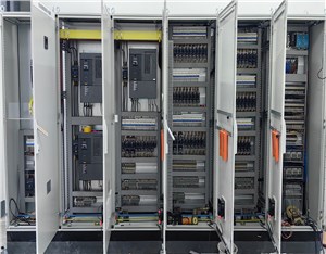Electrical control cabinet at the sewage treatment site