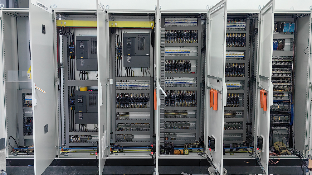 Electrical control cabinet at the sewage treatment site